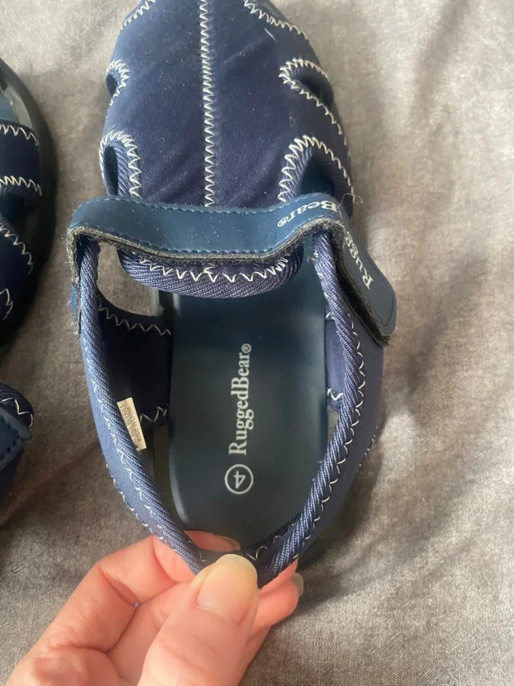 Rugged Bear Navy Velcro Water Sandals